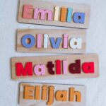 Personalised Name Puzzle with the names Emilia, Olivia, Matilda and Elijah