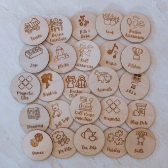 Custom toy tags