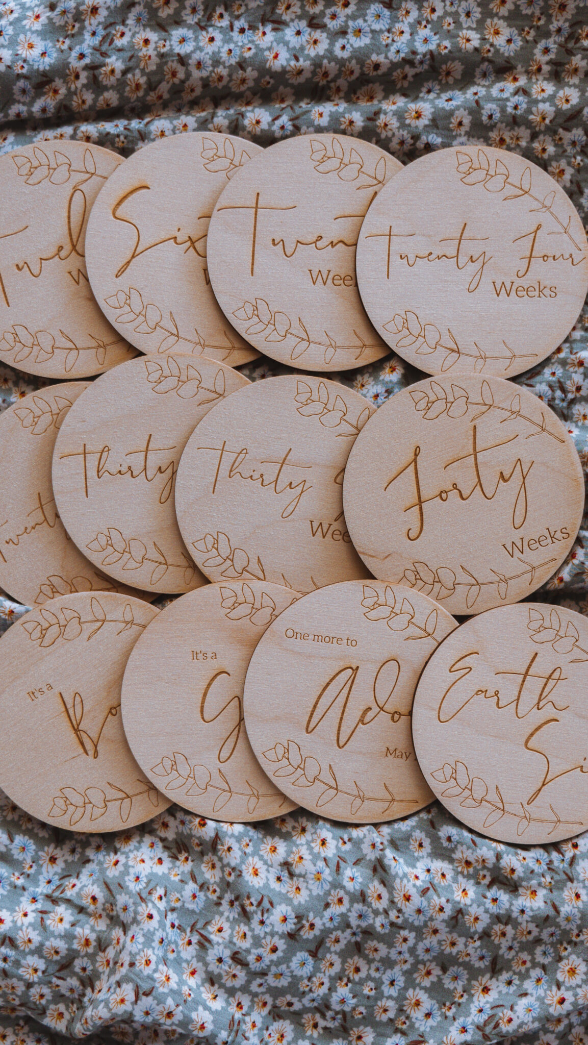 Eucalyptus Pregnancy Milestone Set Oh Coco