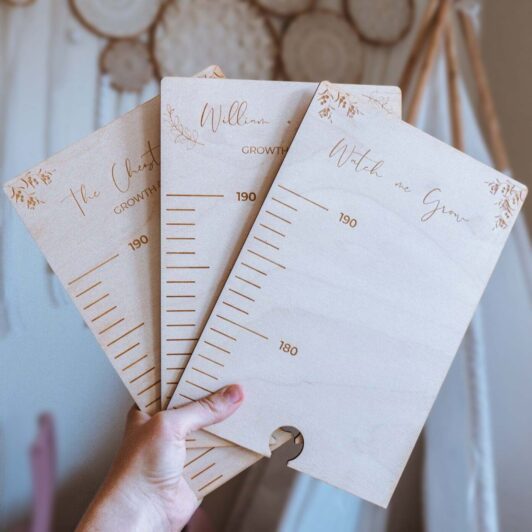 Personalised wooden Height Chart Options