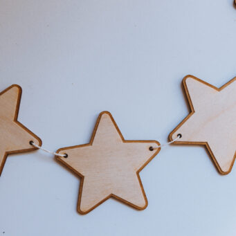 Timber Star Bunting Wall Decal