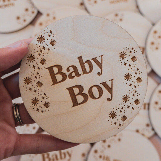 Baby milestone cards - My sun, my moon and all of my stars (Baby boy)