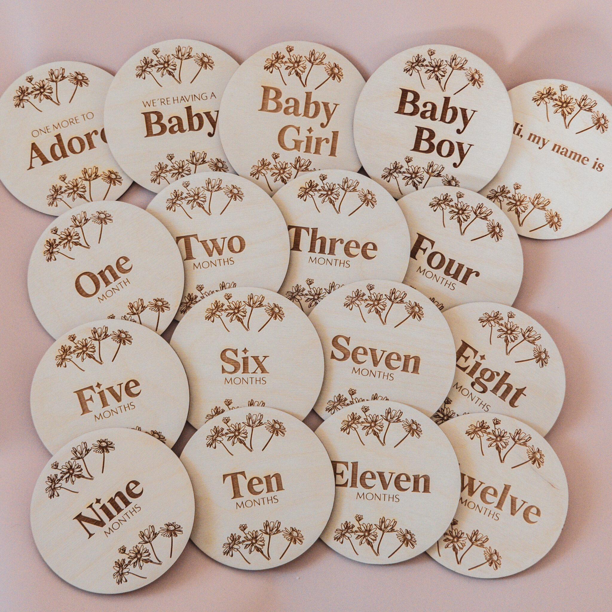 Daisy Baby Milestone Cards - Oh Coco
