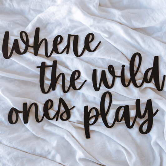 Where the wild ones play painted black