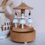 Heritage Personalised Wooden Musical Ballerina - Light Carousel