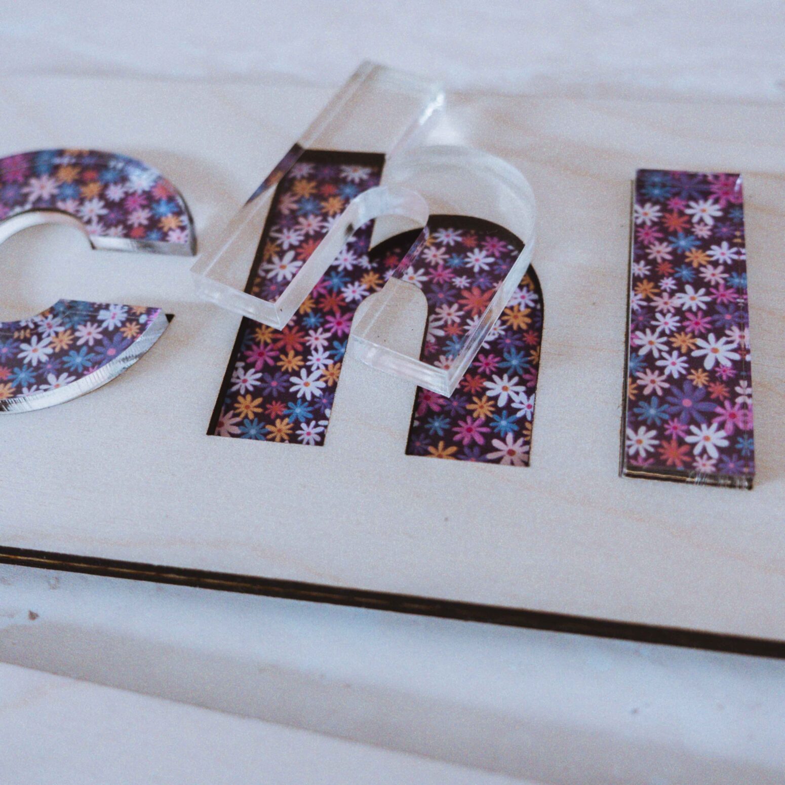 Personalised Acrylic & Patterned Name Puzzle - Oh Coco