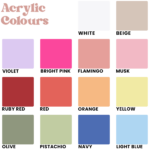 Acrylic colours available
